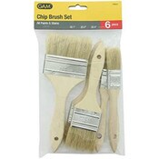 Wholesale - 6pc GAM CHIP BRUSH SET, 3-ASSORTED SIZES/BAG C/P 144, UPC: 076670061238